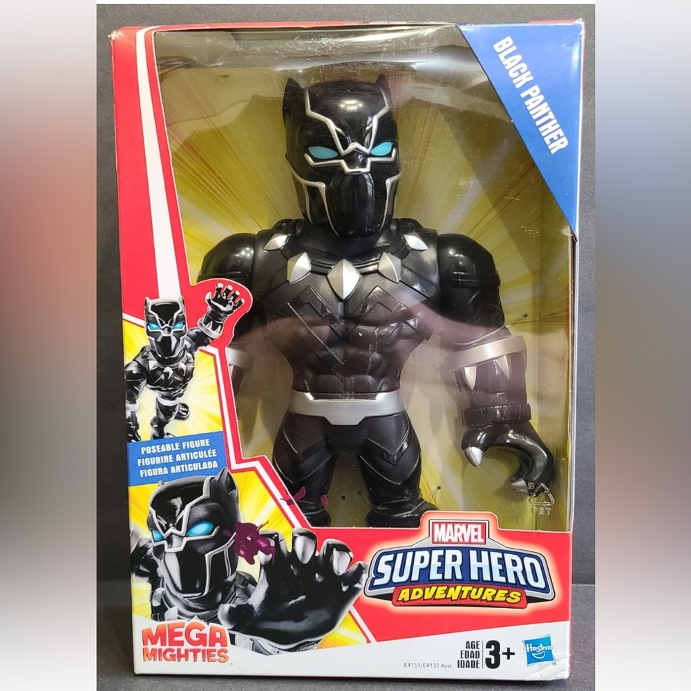 Marvel NIB Super Hero Adventures Black Panther Mega Mighties